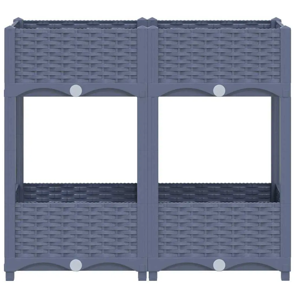Raised Garden Bed Planter with 2 Shelves
