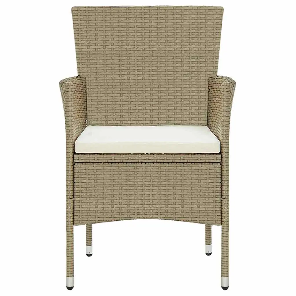Outdoor Dining Chairs 4 pcs Garden Seating Set Hand-Woven PE Rattan with