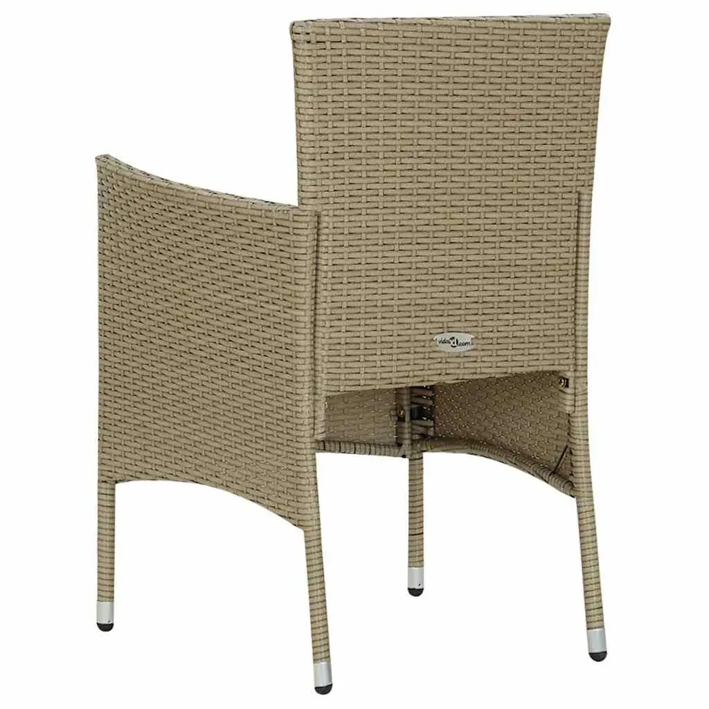 Outdoor Dining Chairs 4 pcs Garden Seating Set Hand-Woven PE Rattan with