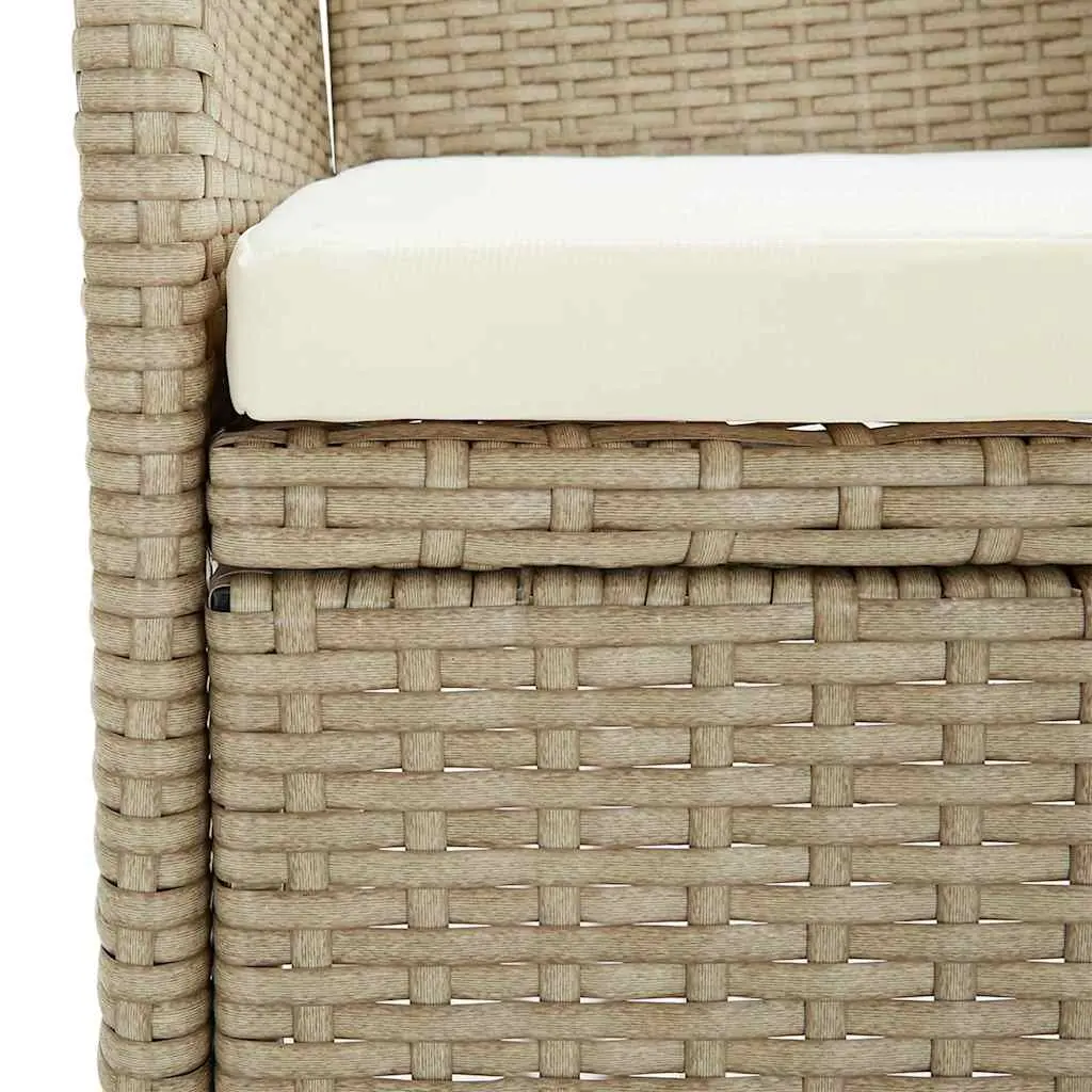 Outdoor Dining Chairs 4 pcs Garden Seating Set Hand-Woven PE Rattan with