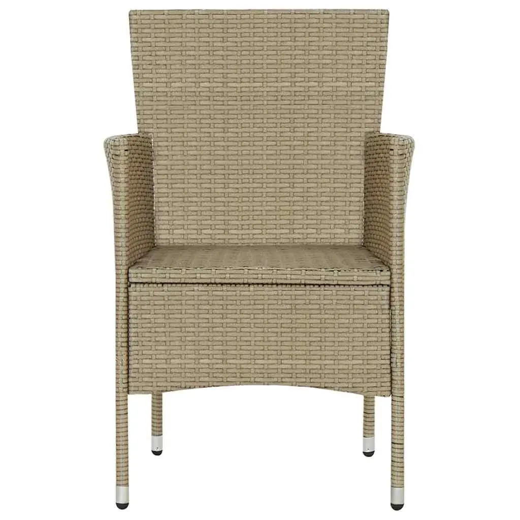 Outdoor Dining Chairs 4 pcs Garden Seating Set Hand-Woven PE Rattan with