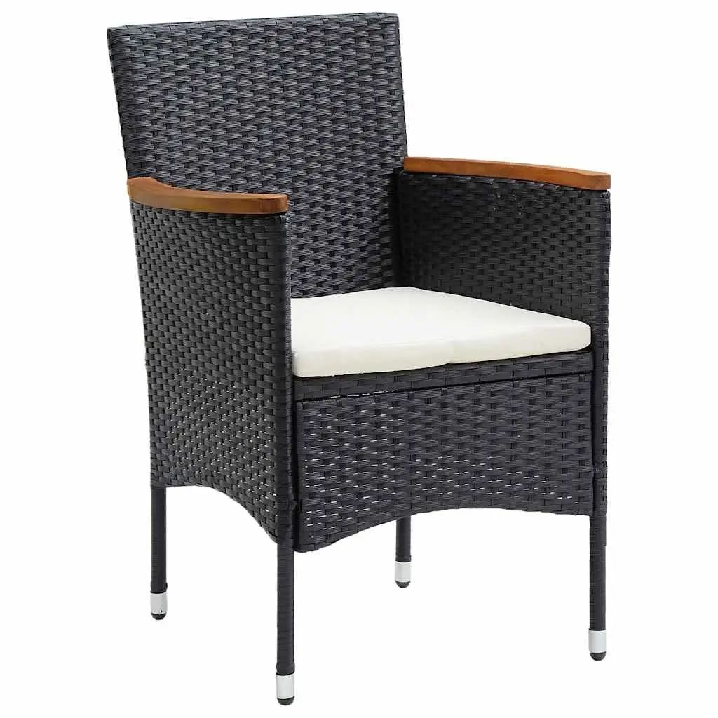 Outdoor Dining Chair Set with Curved Backrest