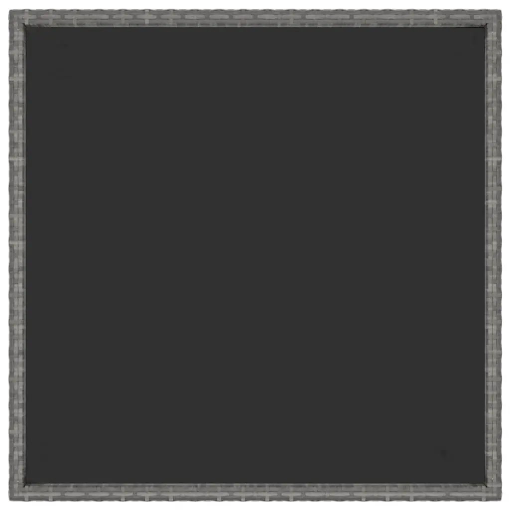 Grey Garden Table with Durable Construction 90x90x75cm
