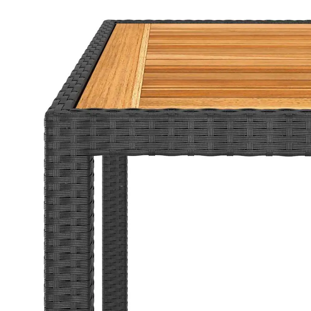 Black Outdoor Garden Table 90x90x75cm