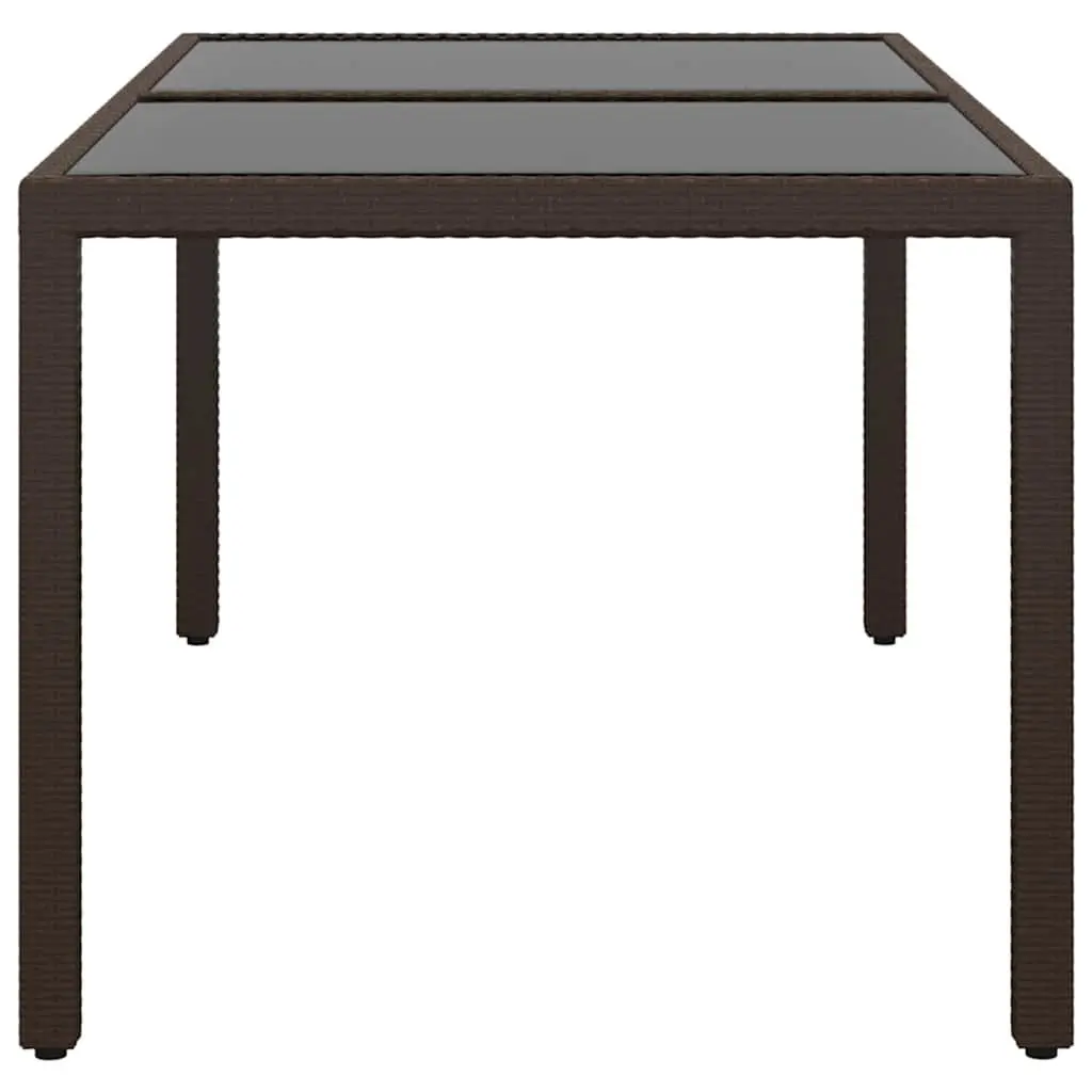 Outdoor Garden Table with Tempered Glass Top
