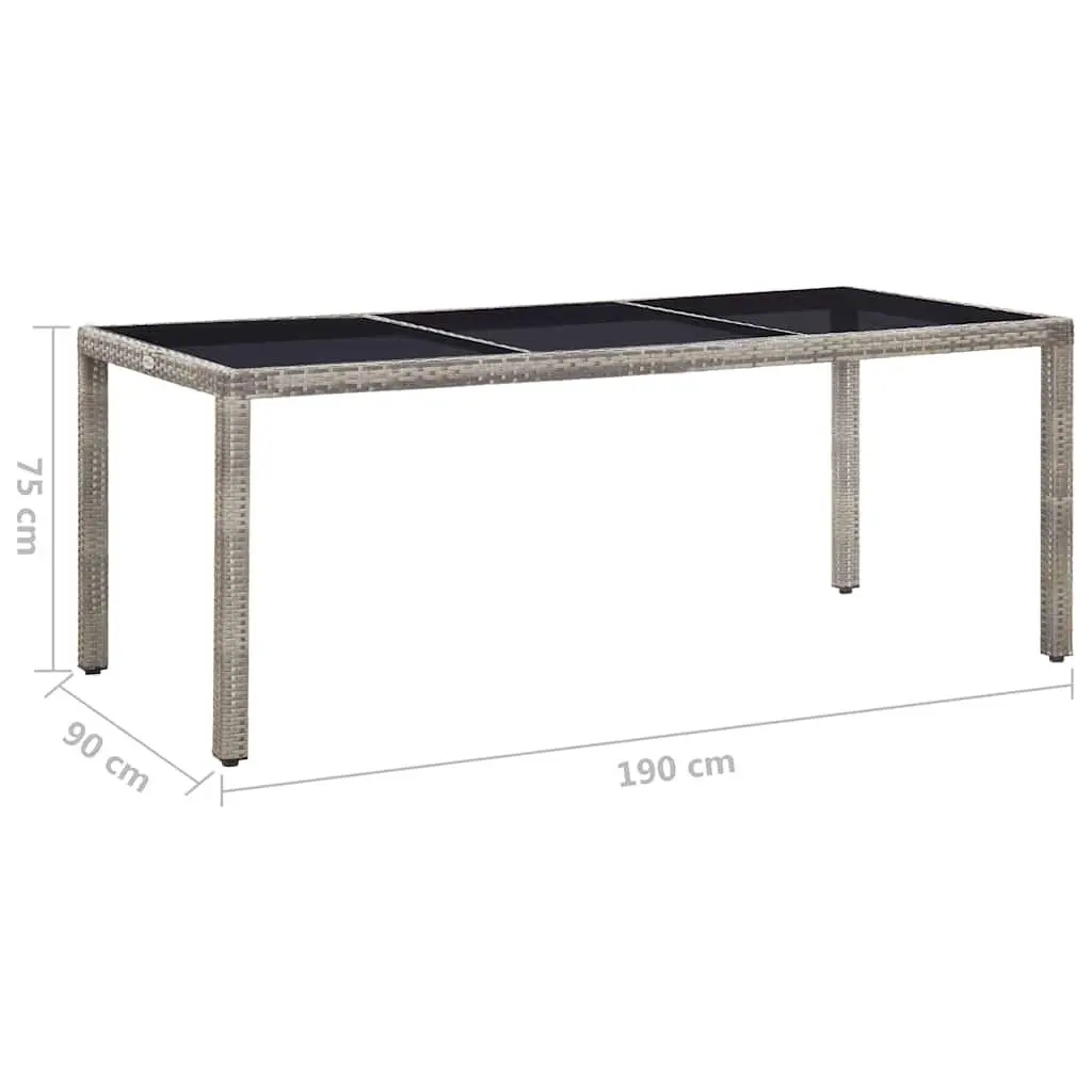 Grey Garden Dining Table for Outdoor Spaces