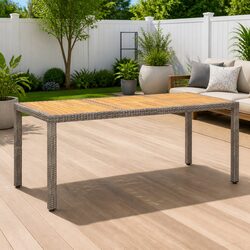 Stylish Grey Garden Dining Table for Outdoor Use