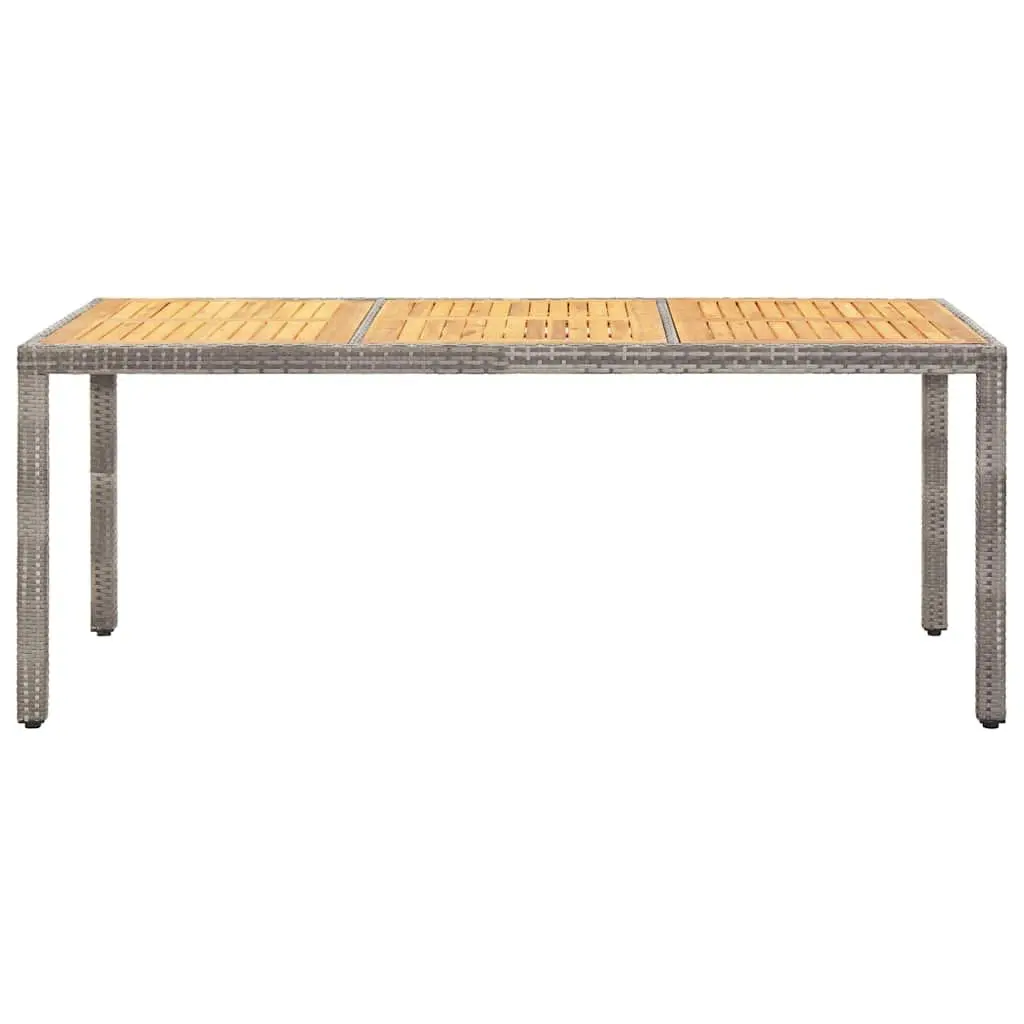 Grey Garden Dining Table for Outdoor Use