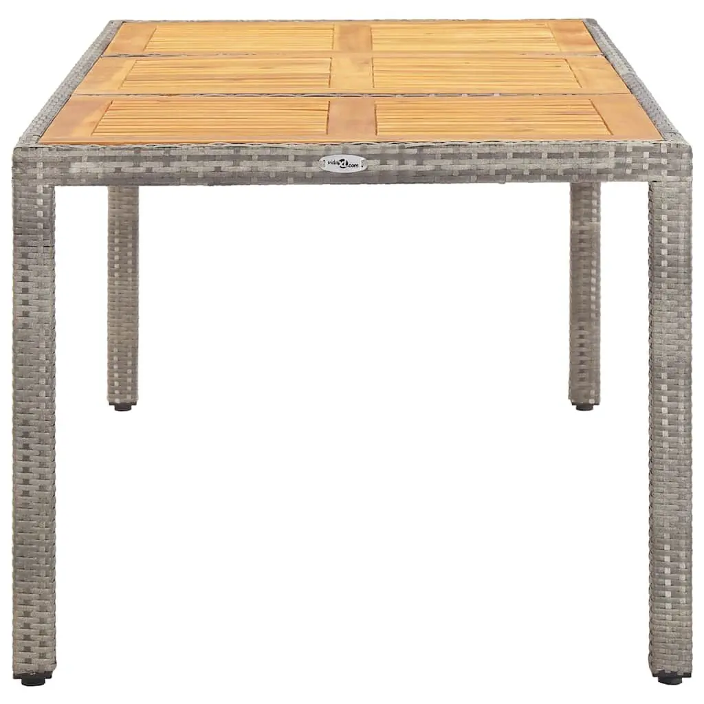 Grey Garden Dining Table for Outdoor Use