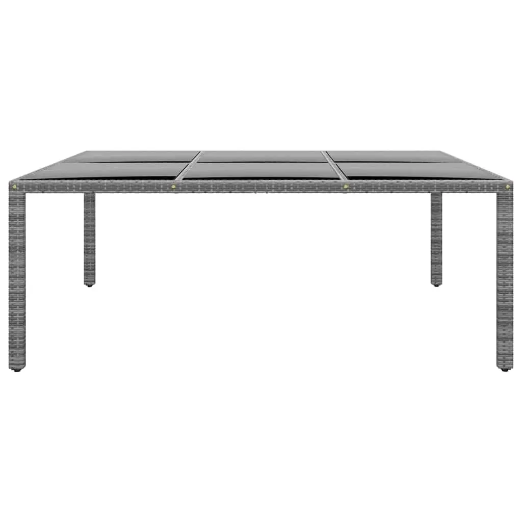 200x150cm Garden Table with Tempered Glass Top