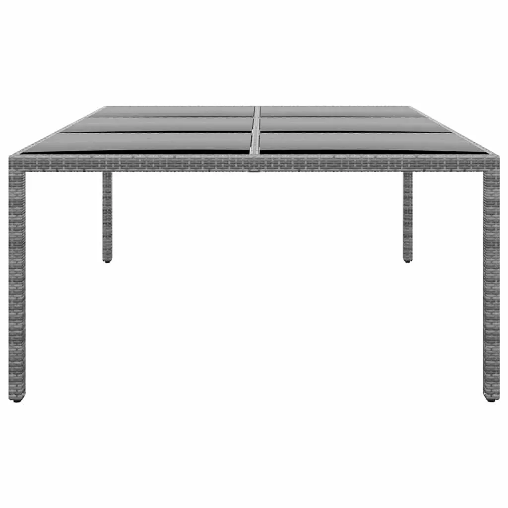 200x150cm Garden Table with Tempered Glass Top