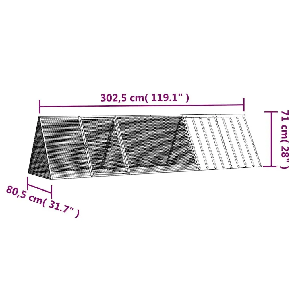 Galvanised Steel Rabbit Cage Hutch for Small Animals