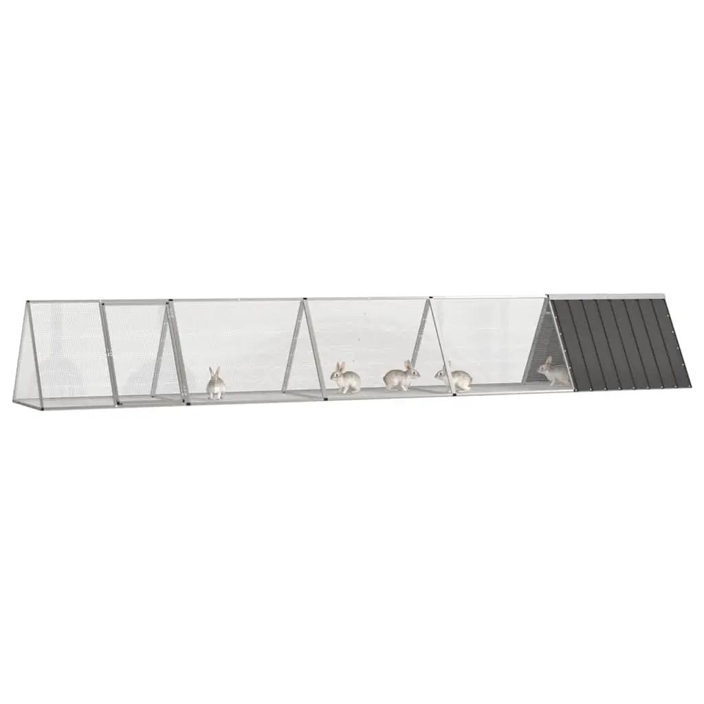 Rabbit Cage Hutch in Anthracite with Extension