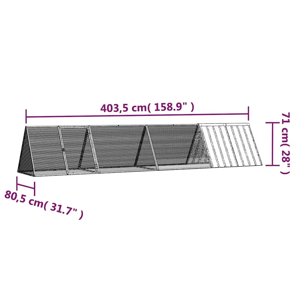 Outdoor Rabbit Cage with Expandable Playpen