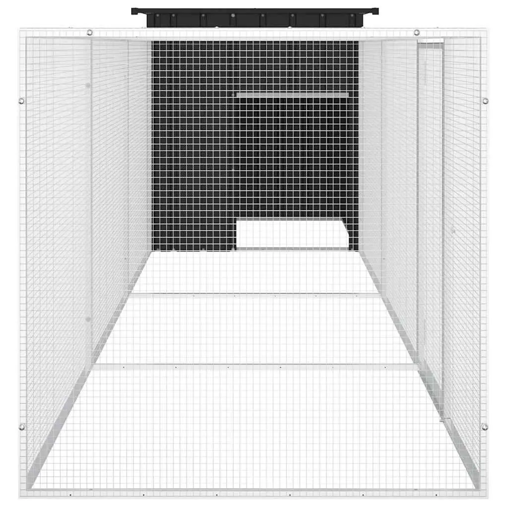 Chicken Cage Galvanised Steel 400x91x100 cm Anthracite