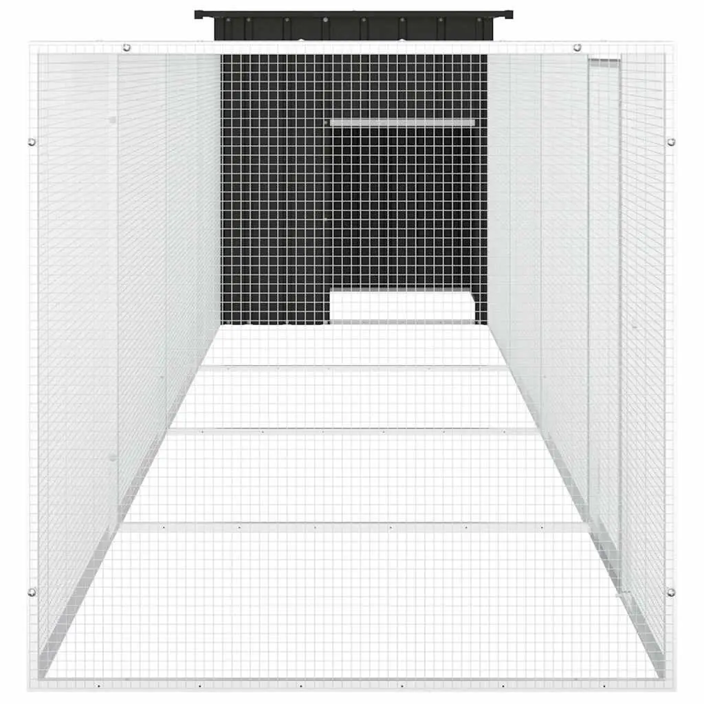 Anthracite Galvanised Steel Chicken Cage for Small Animals
