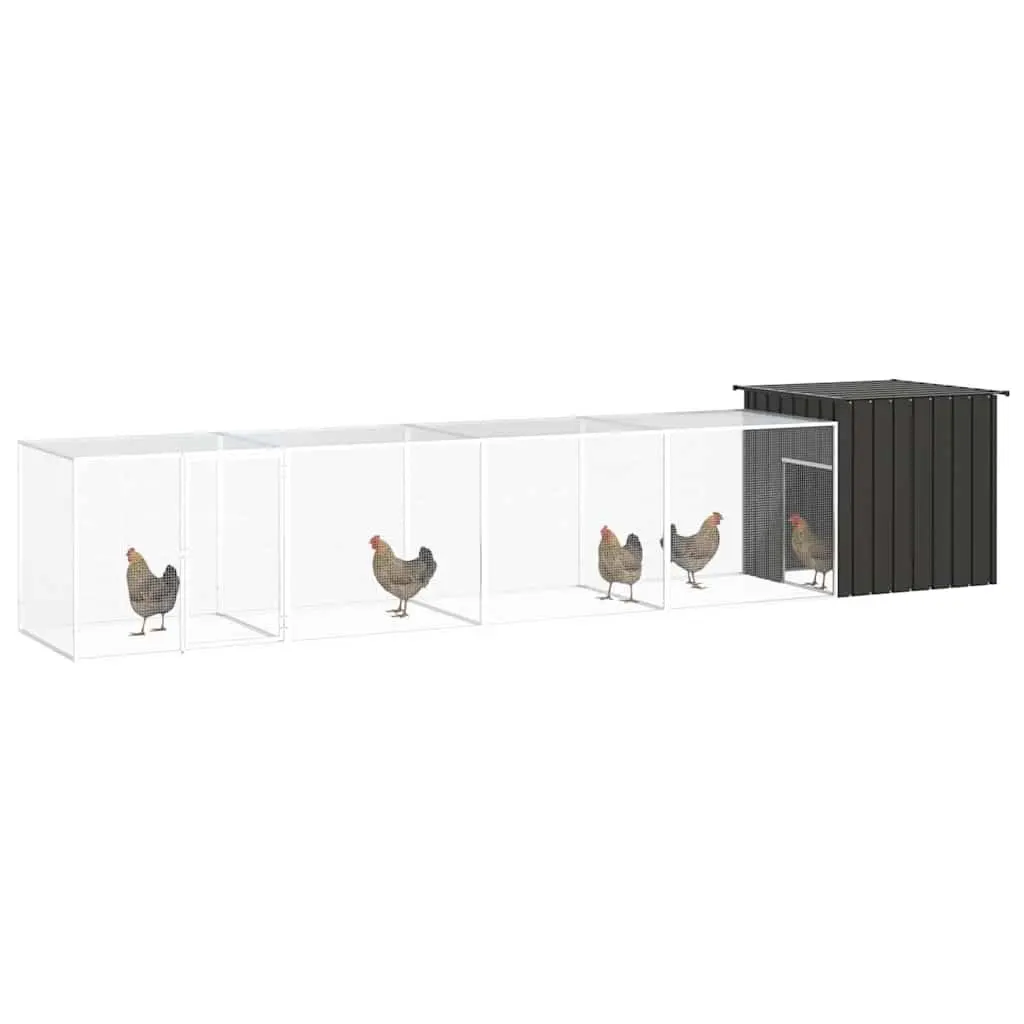 Anthracite Galvanised Steel Chicken Cage for Small Animals