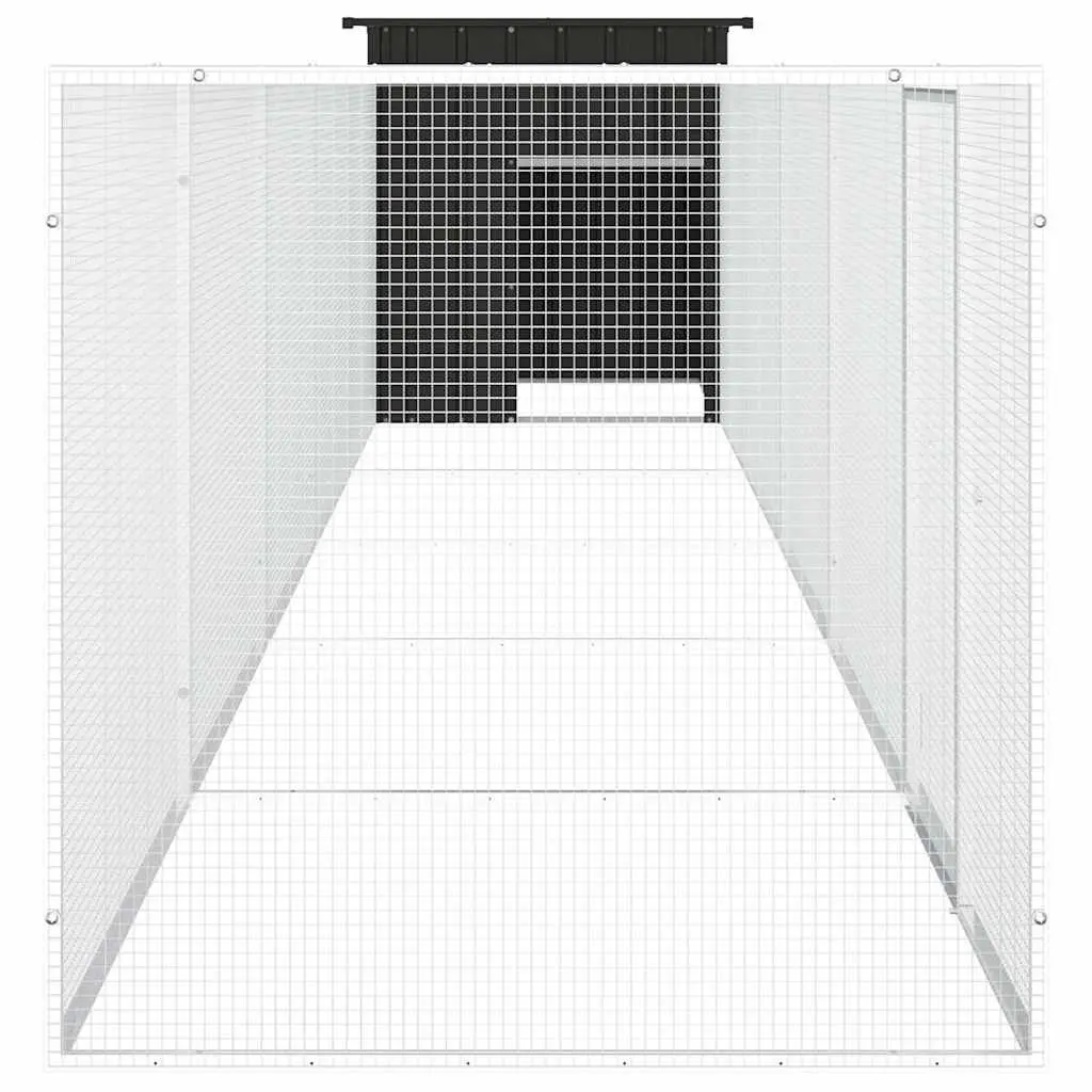 Small Animal Habitat Coop Run House in Galvanised Steel