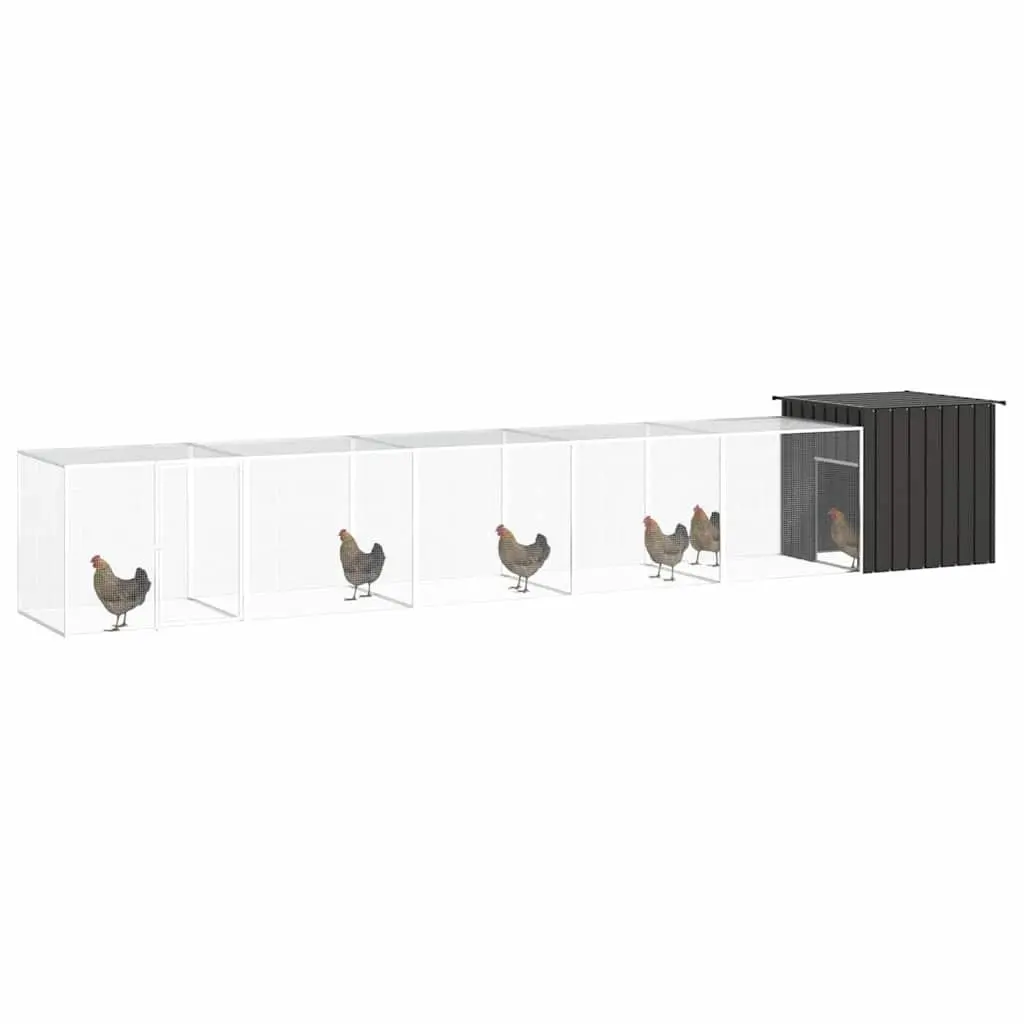 Small Animal Habitat Coop Run House in Galvanised Steel