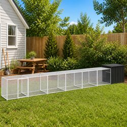 Durable Anthracite Steel Chicken Cage for Small Animals