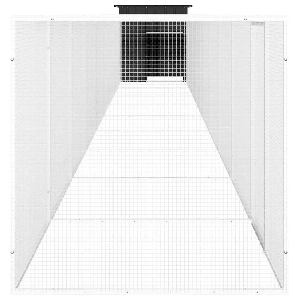 Chicken Cage Galvanised Steel 1000 x 91 x 100 cm Anthracite