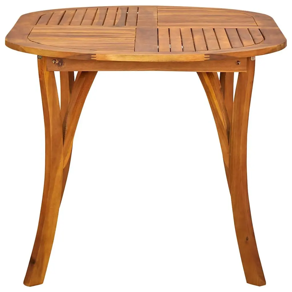 Garden Table Solid Acacia Wood Brown 150x90x75cm