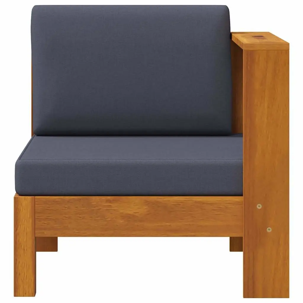 Outdoor Sectional Sofa Unit with Armrest in Grey