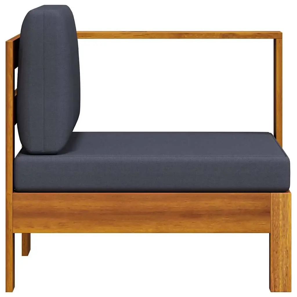 Outdoor Sectional Sofa Unit with Armrest in Grey