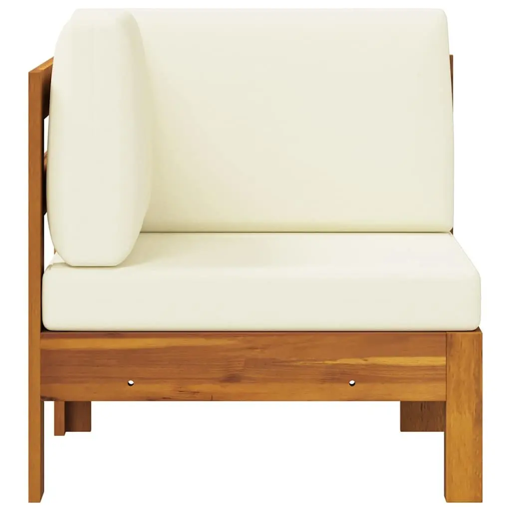 Outdoor Corner Sofa with Cream Cushions