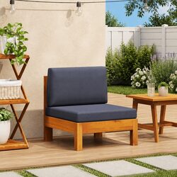 Stylish Middle Outdoor Sectional Sofa with Grey Cushions