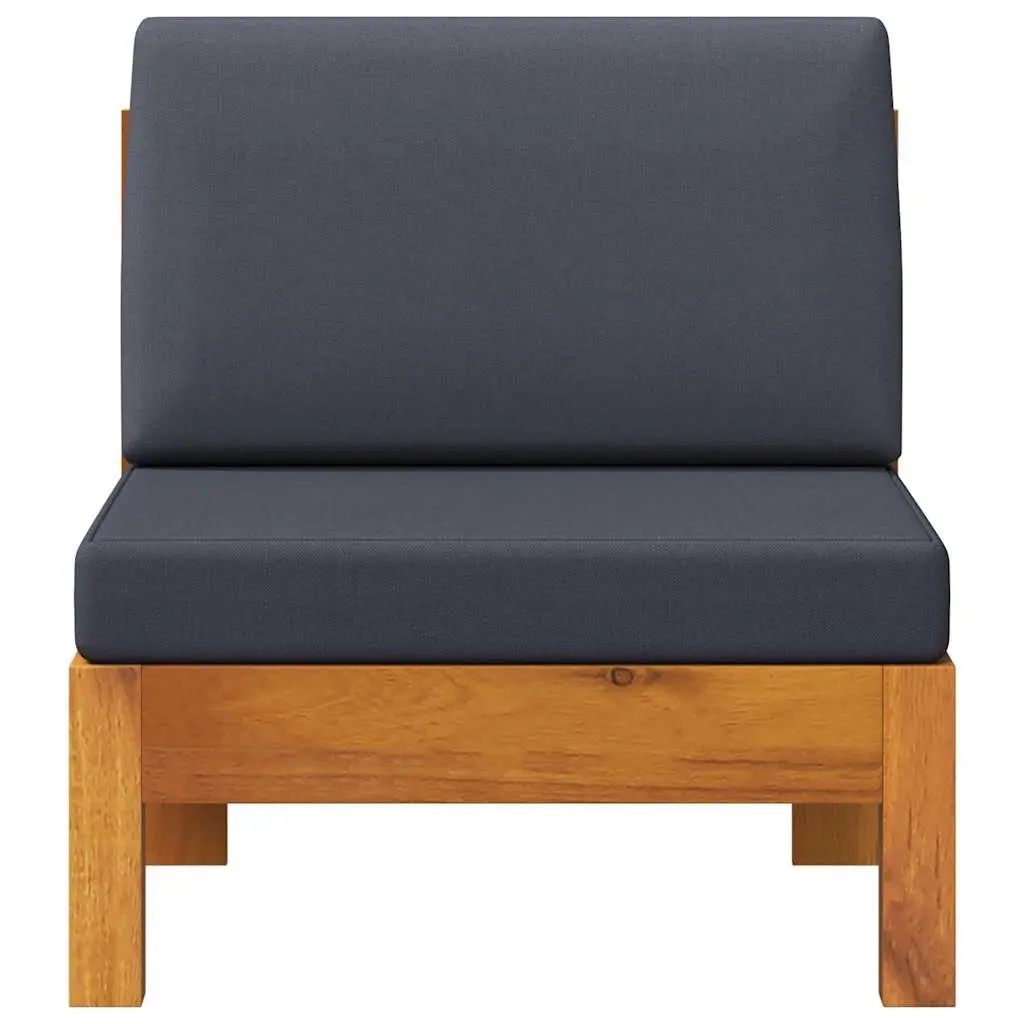 Middle Outdoor Sectional Sofa with Grey Cushions
