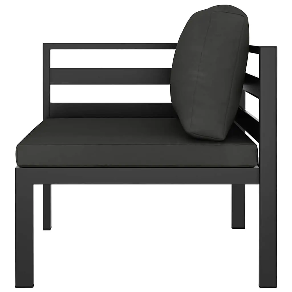 Modular 3 Piece Aluminium Garden Lounge Set in Anthracite