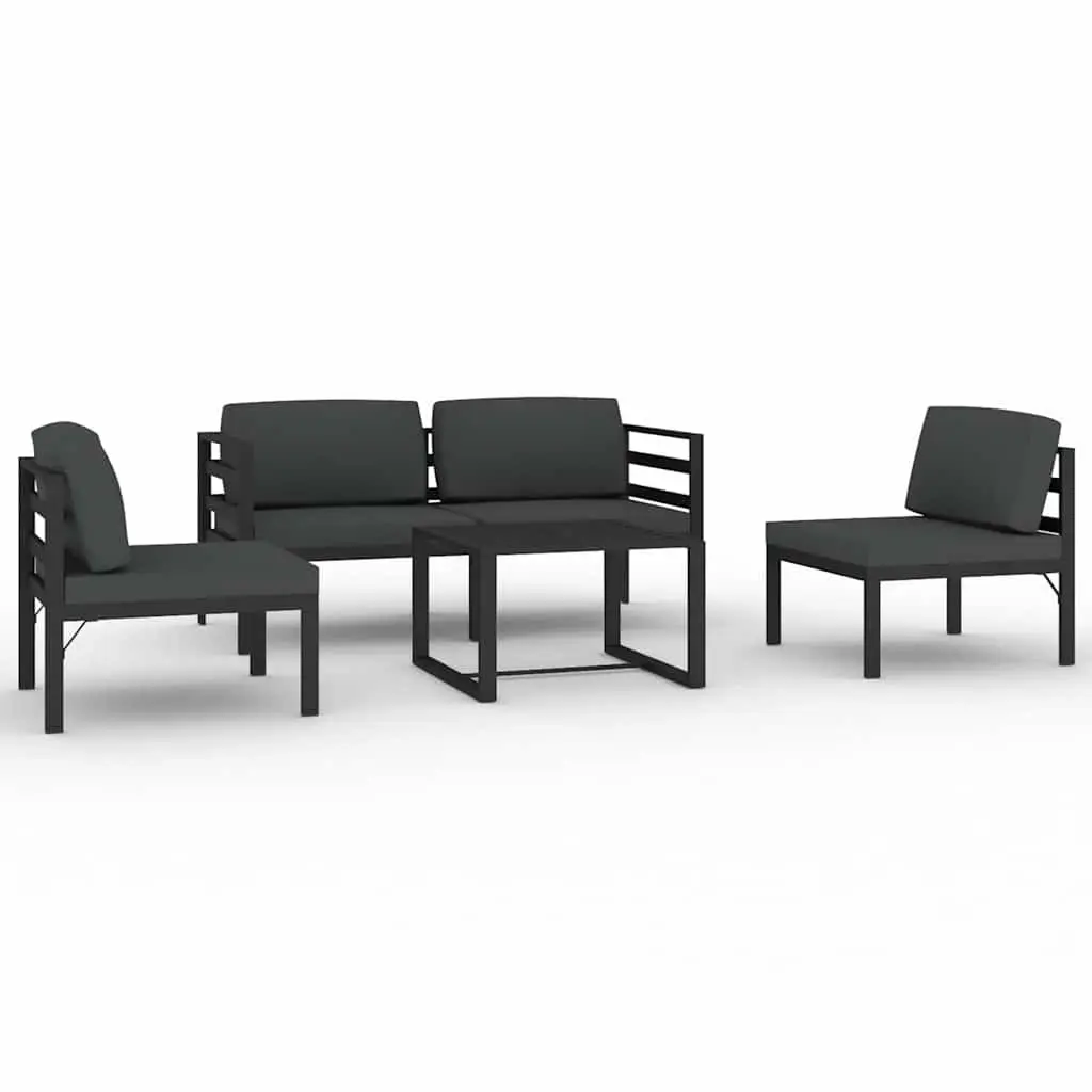 Modular 5 Piece Outdoor Patio Lounge Set with Cushions
