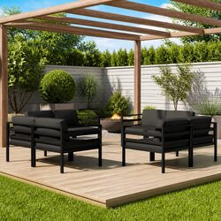 Premium 8 Piece Outdoor Garden Lounge Set with Cushions