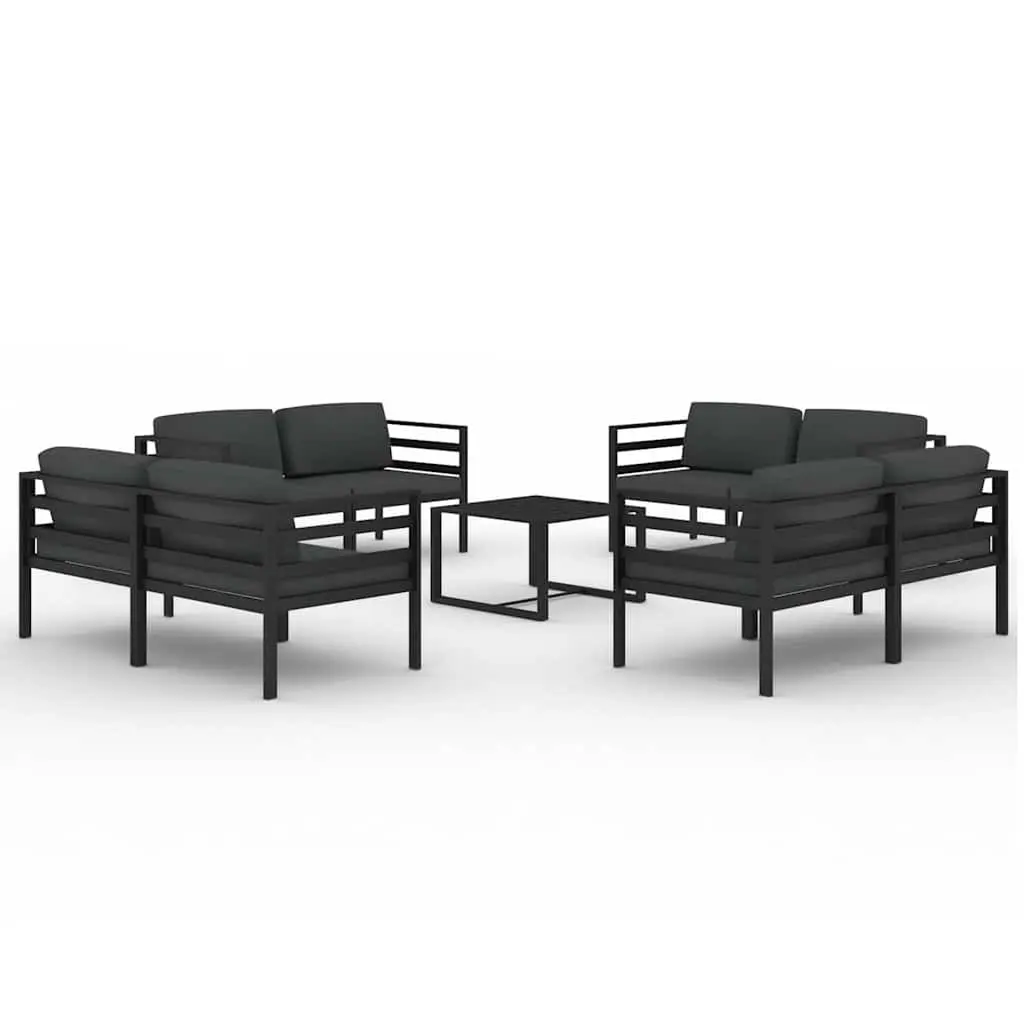 9-Piece Modular Garden Lounge Set with Cushions