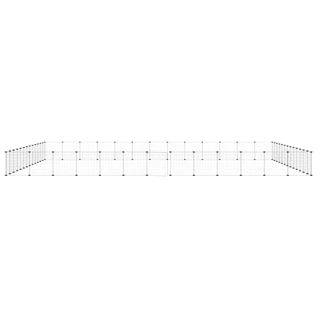 52-Panel Black Pet Cage 35x35 cm for Small Animals