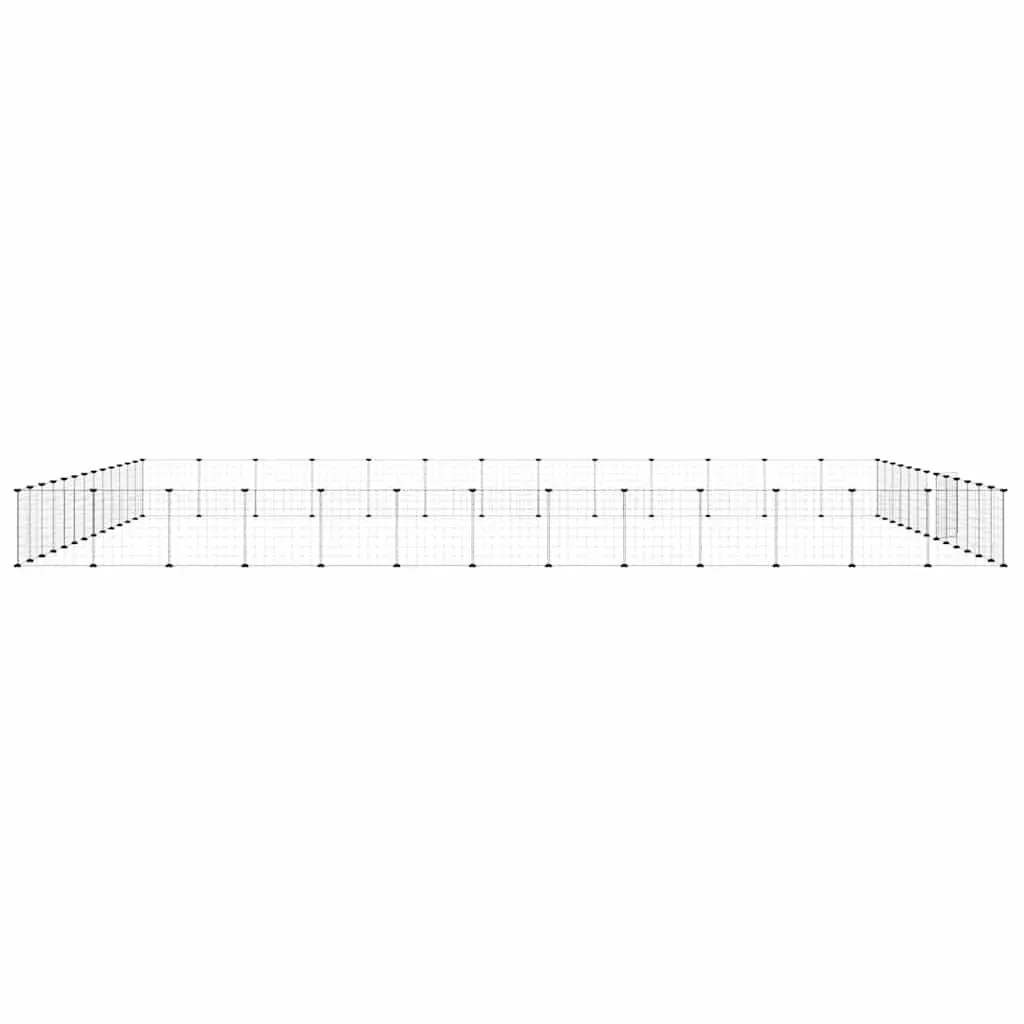 52-Panel Black Pet Cage 35x35 cm for Small Animals