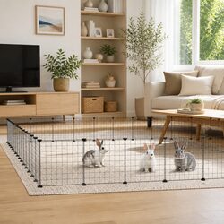 Durable 60-Panel Small Animal Exercise Cage with Door