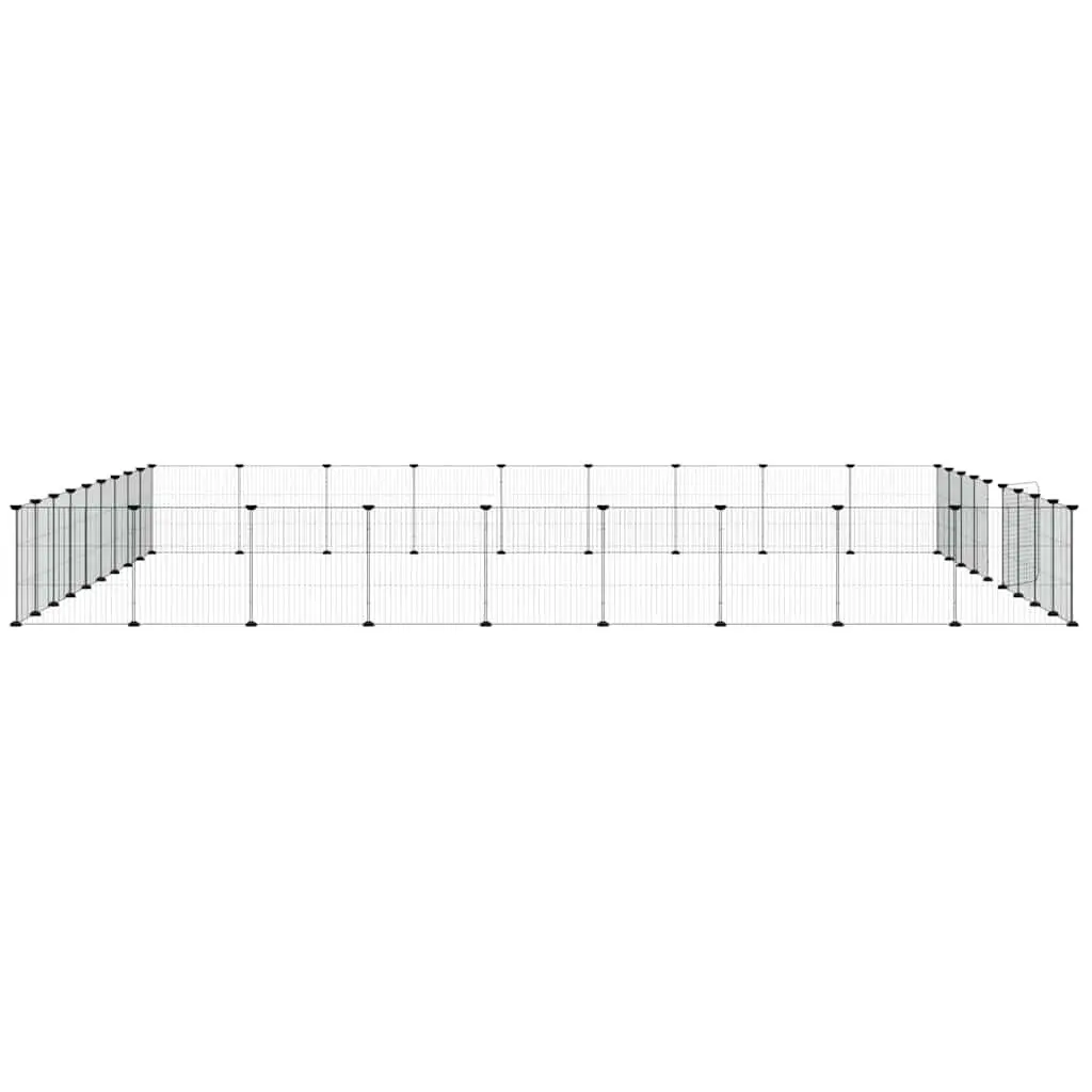 36 Panel Pet Cage Powder-coated Steel 35x35cm Black