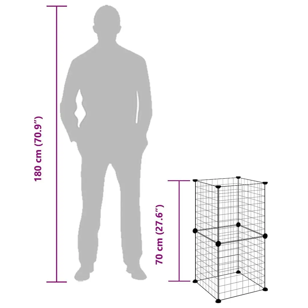 8-Panel Small Animal Cage for Secure Play