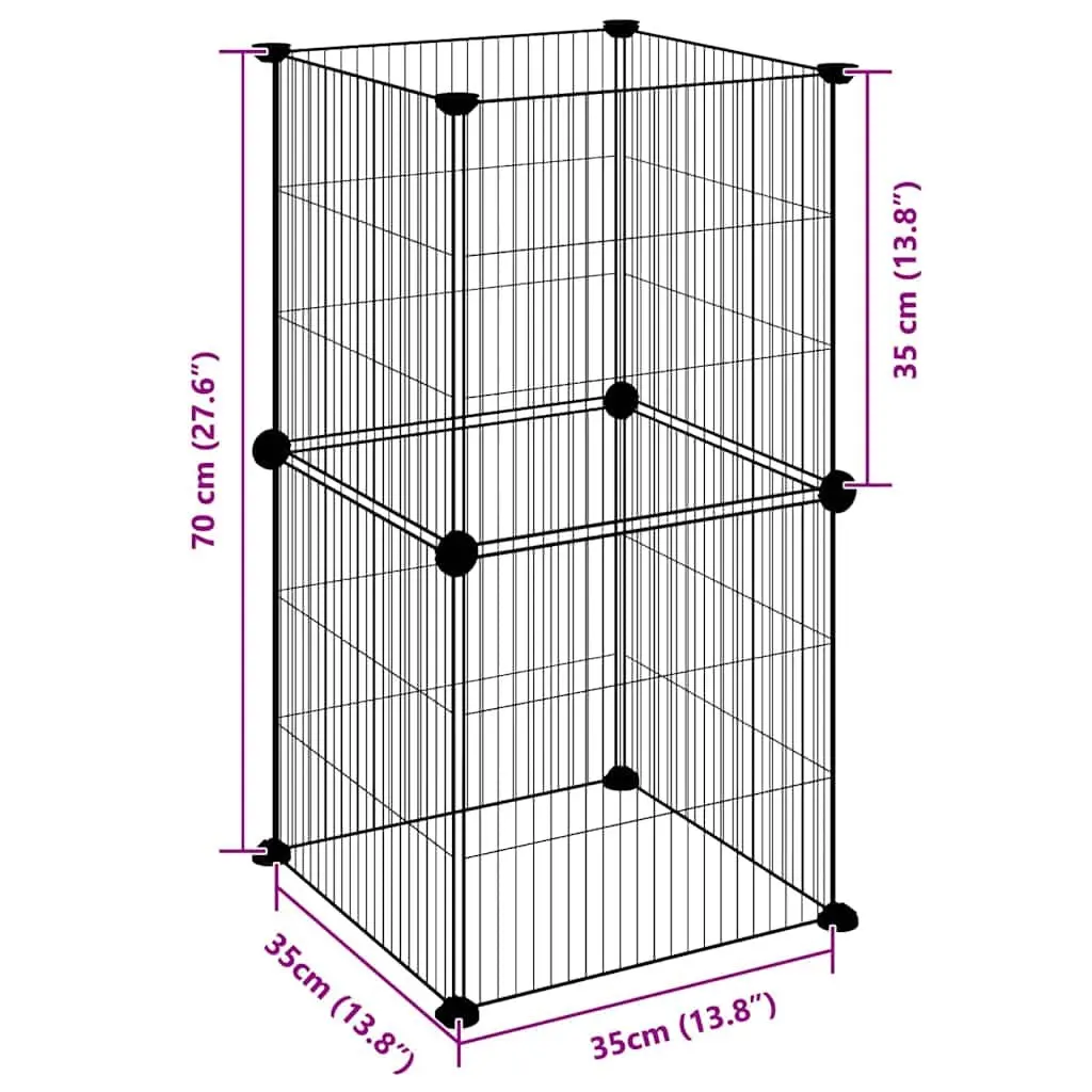 8-Panel Pet Cage Enclosure for Small Animals