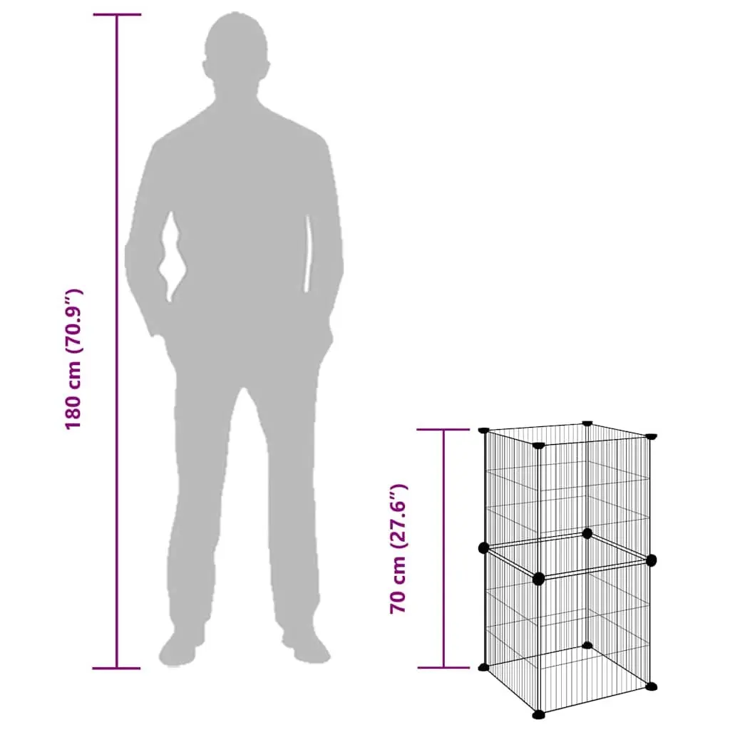 8-Panel Pet Cage Enclosure for Small Animals