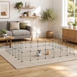 Durable 52-Panel Pet Cage for Small Animals 35x35cm