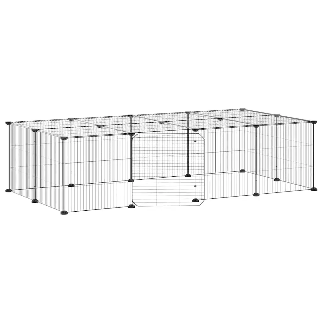 Pet Cage Powder-coated Steel 35x35 cm Black 20 Panel