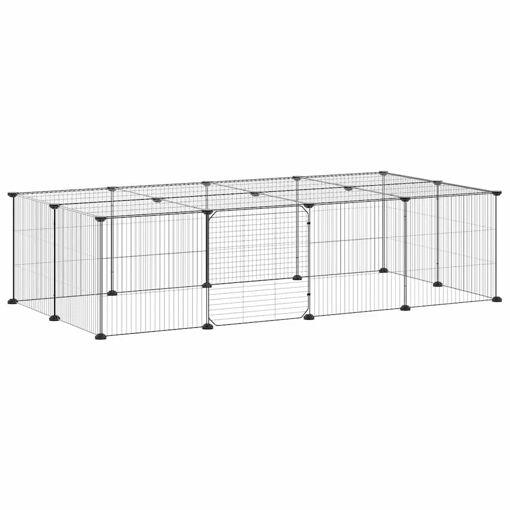 Pet Cage Powder-coated Steel 35x35 cm Black 20 Panel