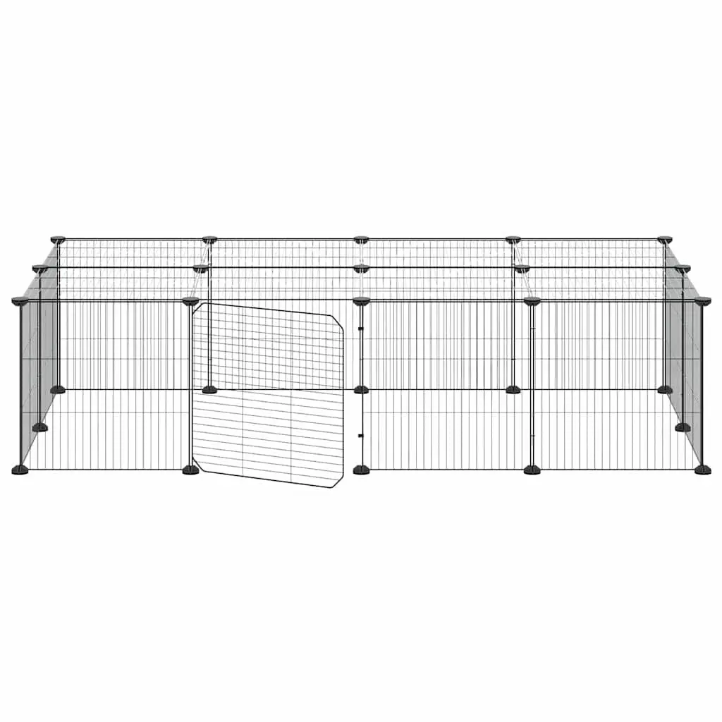 Pet Cage Powder-coated Steel 35x35 cm Black 20 Panel
