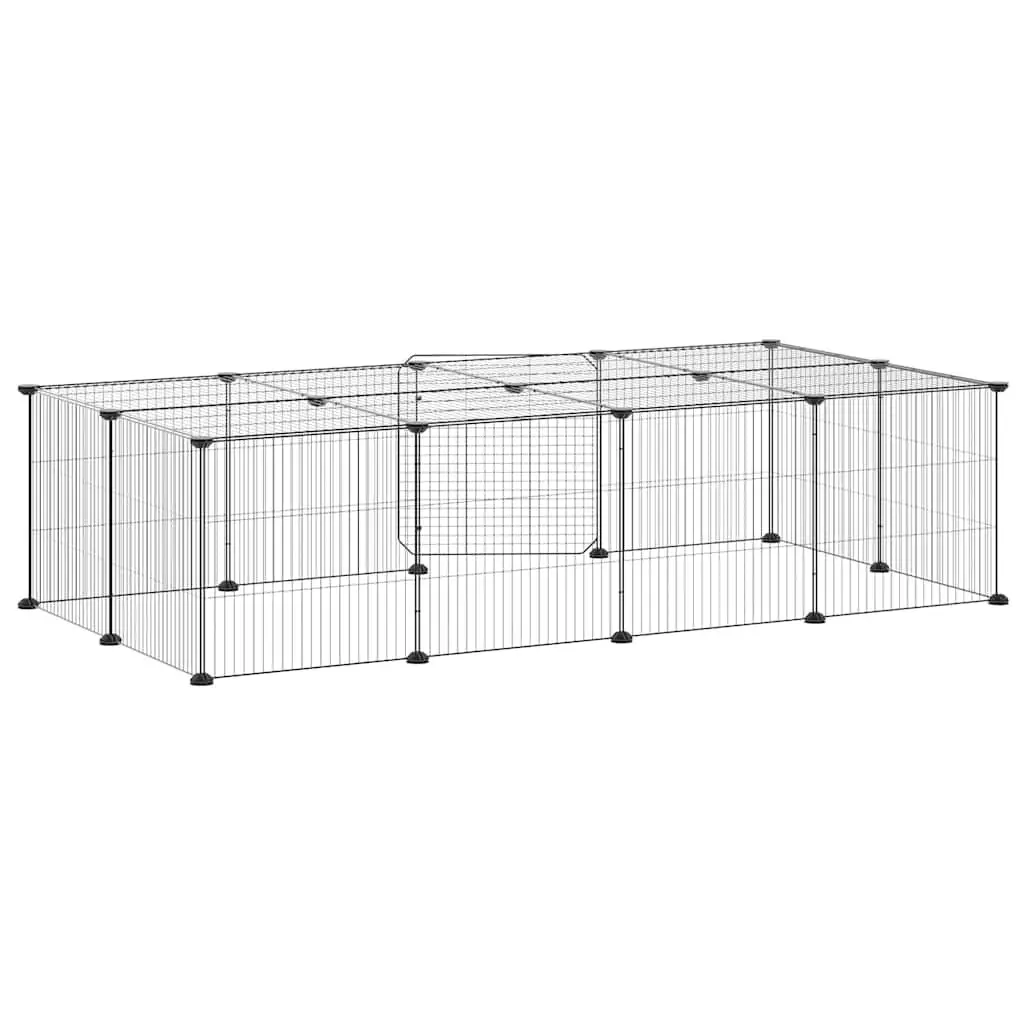 Pet Cage Powder-coated Steel 35x35 cm Black 20 Panel