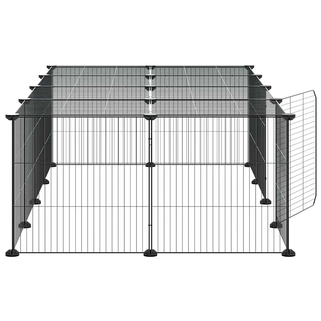 Pet Cage Powder-coated Steel 35x35 cm Black 20 Panel