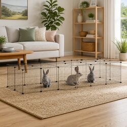 Modular Pet Cage with 28 Panels for Small Animals