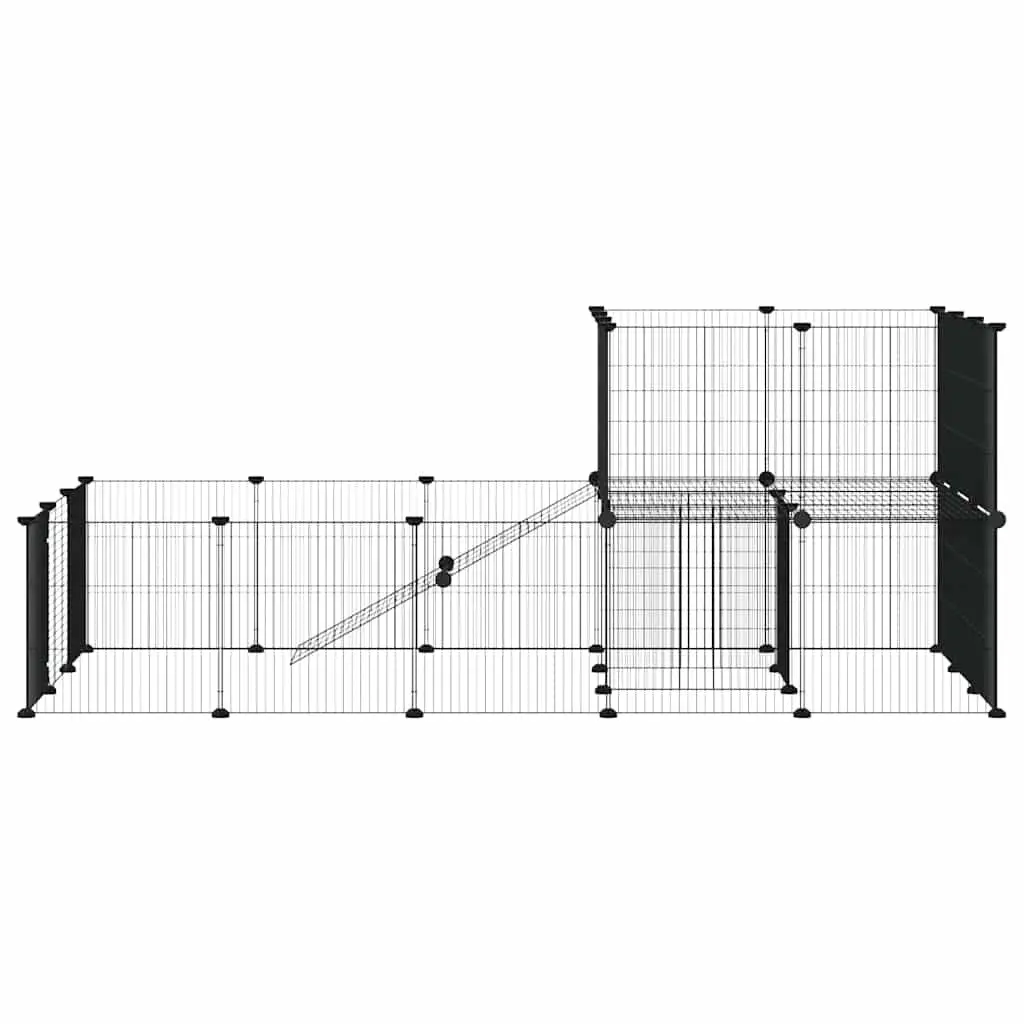 Pet Cage Steel 175x105x70 cm Black 36 Panel DIY Playpen Enclosure